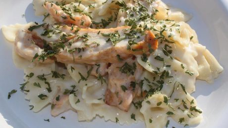 Easy Chicken with Basil Cream Sauce